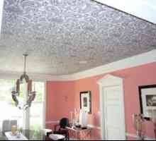 Vlastnosti výberu a použitia tapety na lepenie stropu