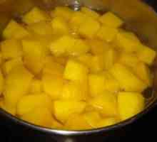 Recept na kompotu tekvice na zimu ako ananás