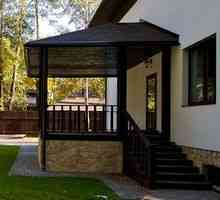 Varianty veranda z polykarbonátu v súkromnom dome na fotografii