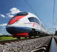 Vysokorýchlostný vlak "sokol sťahovavého": popis, maximálna rýchlosť