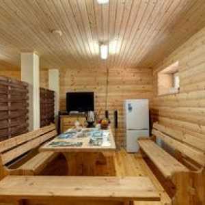 Fotografické a dizajnérske prvky relaxačnej miestnosti v saune