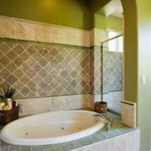 Návrh nápadov na kúpeľňu s keramickými dlaždicami. fotografie