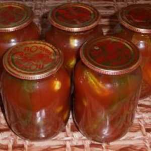 Okurky v paradajkovej omáčke na zimu - recepty