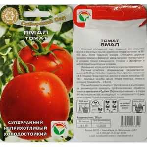 Tomato `Yamal` - vlastnosti a opis odrody